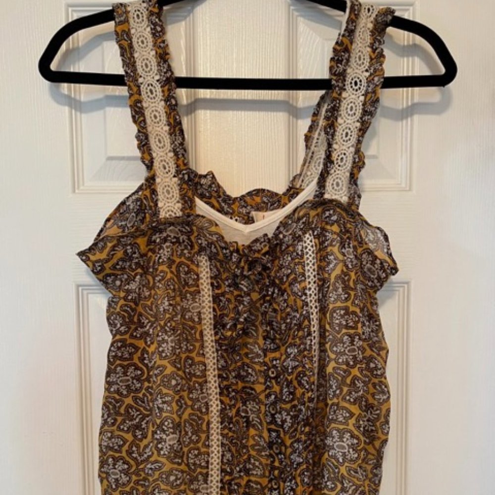 Anthropologie Floral Top